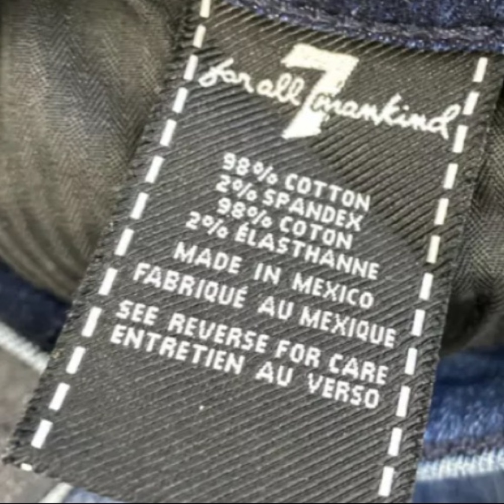 7 for all mankind 2 tone panel colorblock jeans - Picture 8 of 8